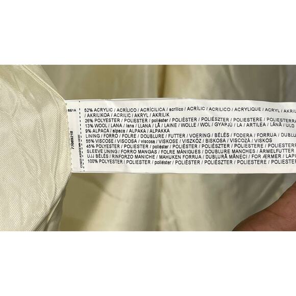 MANGO Pocket Tweed Jacket Sz L Ivory NWT - Picture 13 of 16